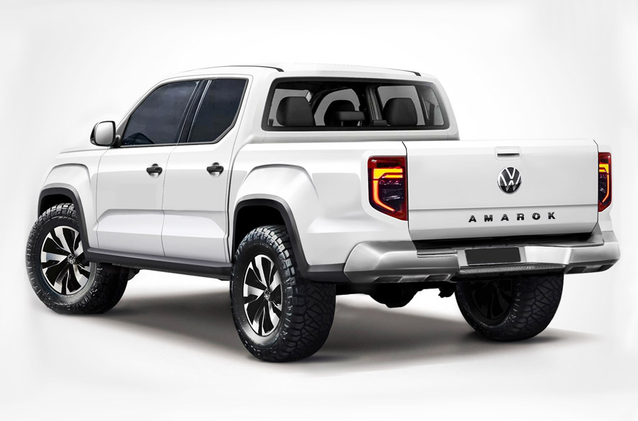 Дизайн задньої частини нового пікапа Фольксваген Амарок 2022 Дизайн задньої частини нового пікапа Фольксваген Амарок тюнінг купити в Україні дешево ціна