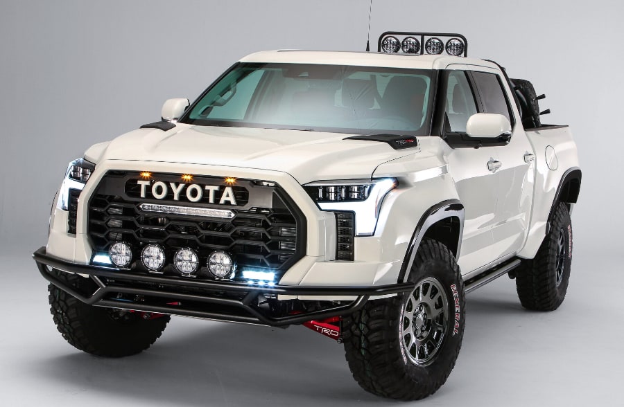 Новое поколение Toyota Tundra 2022 в версии TRD Desert Chase Tundra аксессуары палатка на крышу кунг корзина купить цена Украина Киев