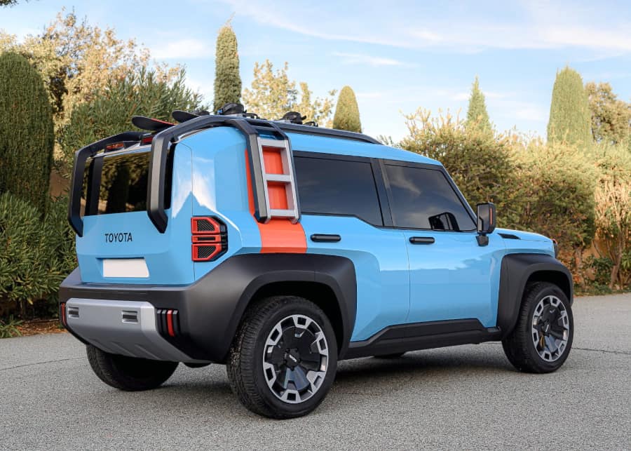 Вигляд ззаду на компактний джип Toyota Compact Cruiser EV купити тюнінг для джипів Україна ціна з доставкою