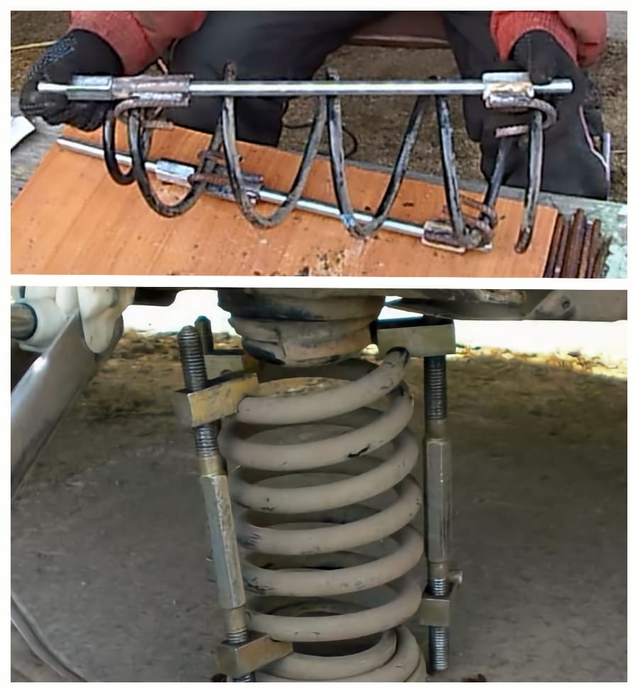 Як стиснути пружину на машині за допомогою зйомника купити нові пружини в Україні ціна