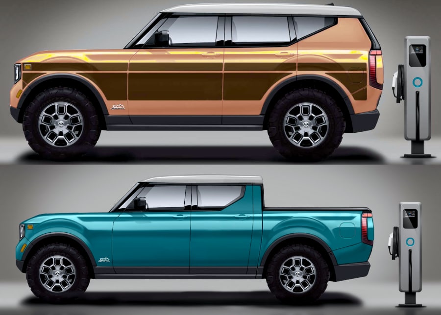 Концепт электрического пикапа и джипа Скаут аксессуары Украина цена