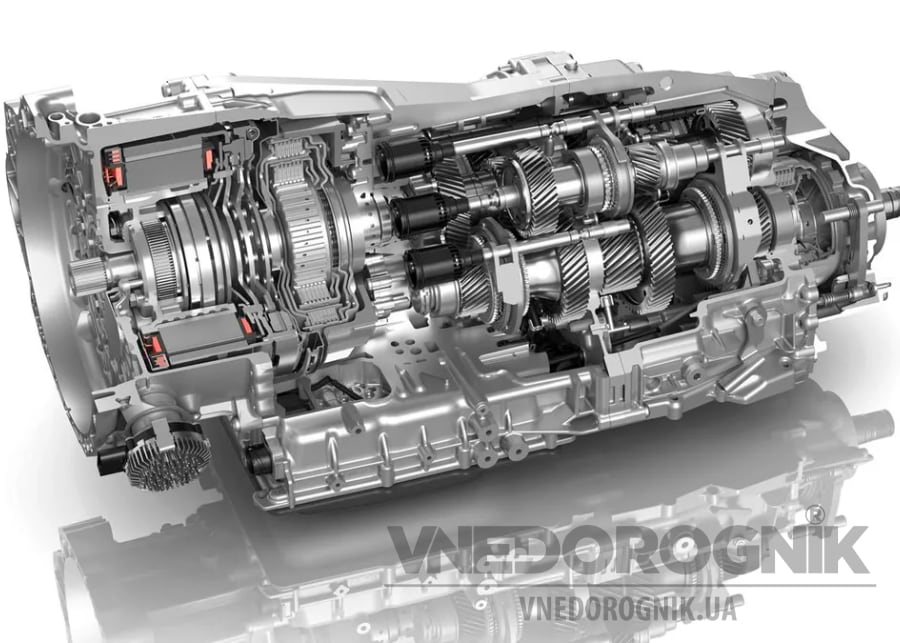 Конструкція трансмісії з подвійним зчепленням