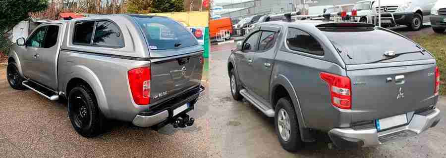 Виды кунгов для пикапа Toyota Mitsubishi l200