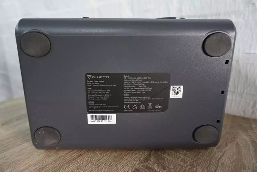 Зарядна станція BLUETTI 600W EB3A: вигляд знизу Зарядна станція BLUETTI 600W EB3A купити