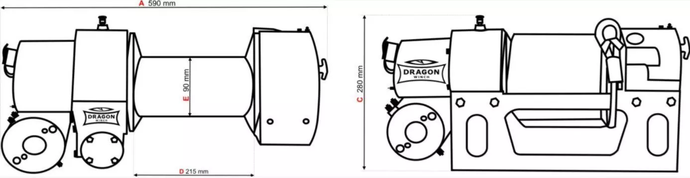 купити лебідку електричну на евакуатор Dragon Winch DWTS 12000 HD