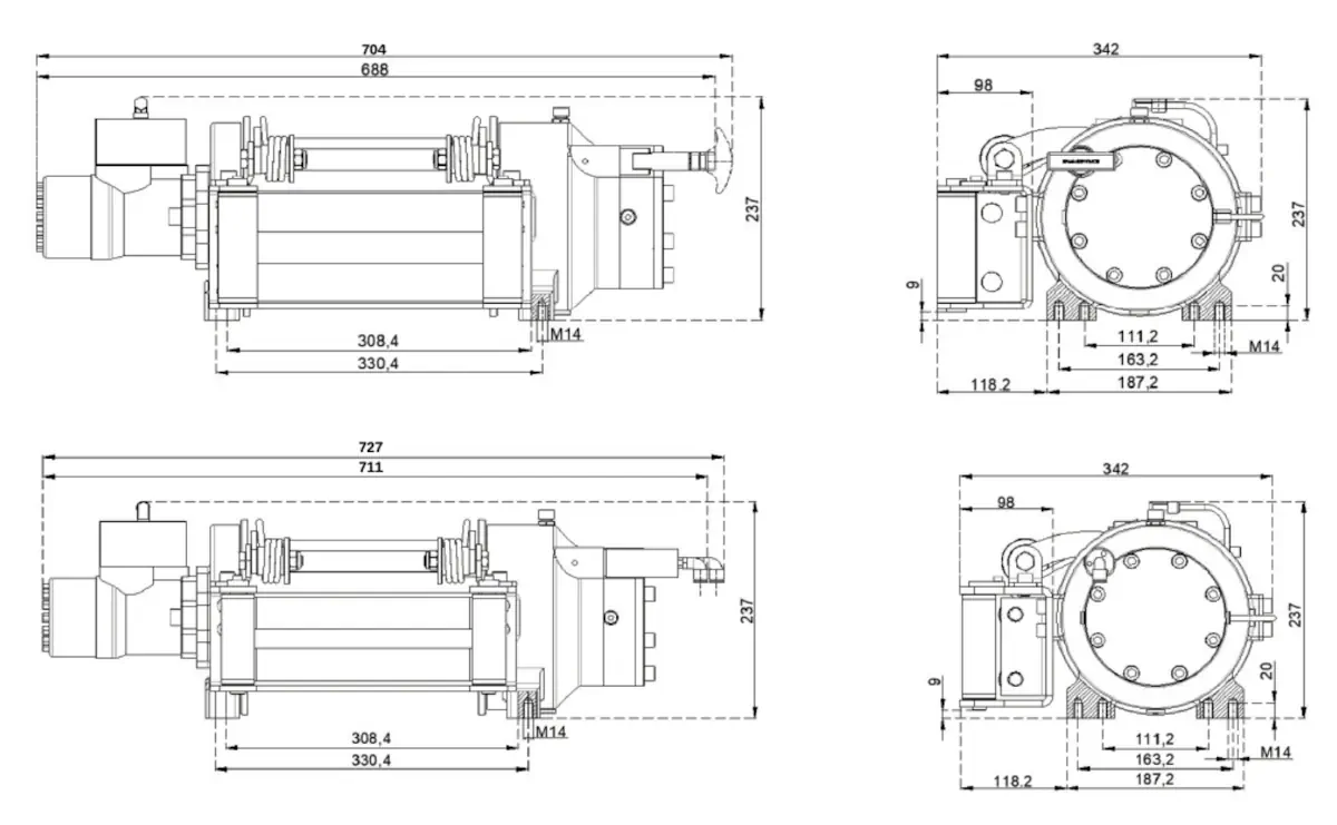 Схема лебідки HMW 4.3 PHT-ST