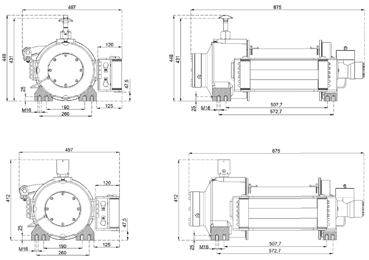 Схема лебедки HMW 12.6 PHT-EN