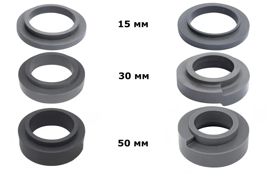 Види проставок під пружини Купити проставки 15 мм 30 мм 50 мм під пружини
