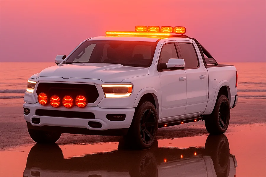 Якісні світлодіодні фари ближнього світла на позашляховику