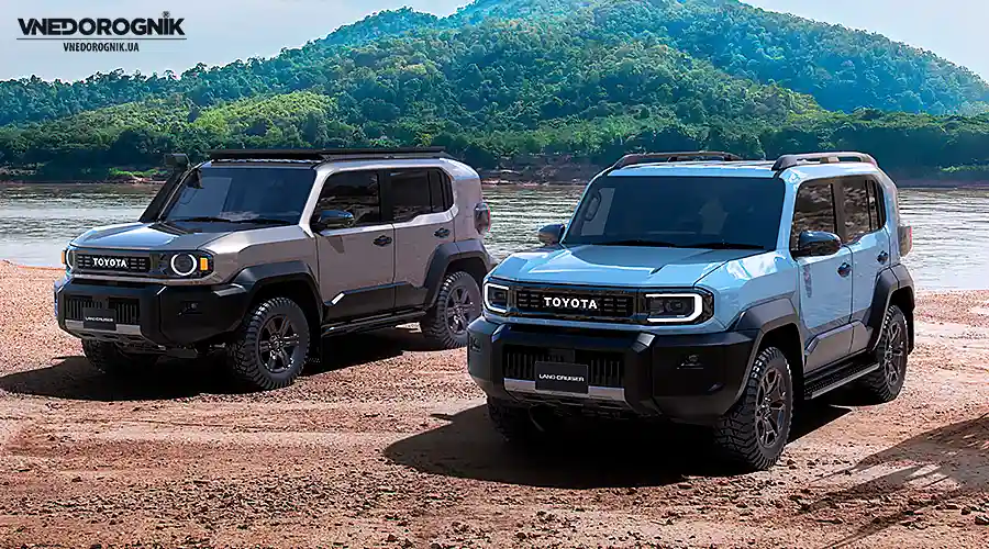 Тизерне зображення Land Cruiser FJ 2026 на фоні гір &mdash; символ повернення до витоків і духу пригод.