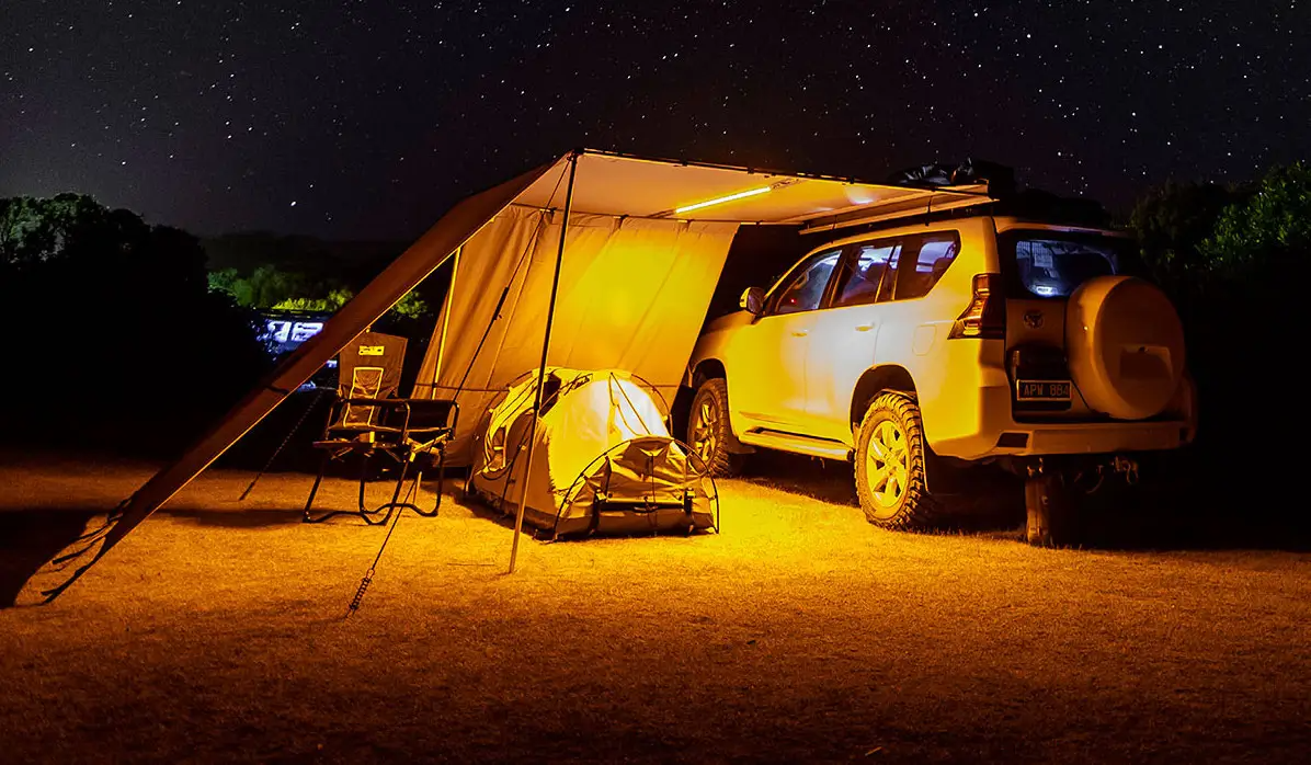 Light source near a car